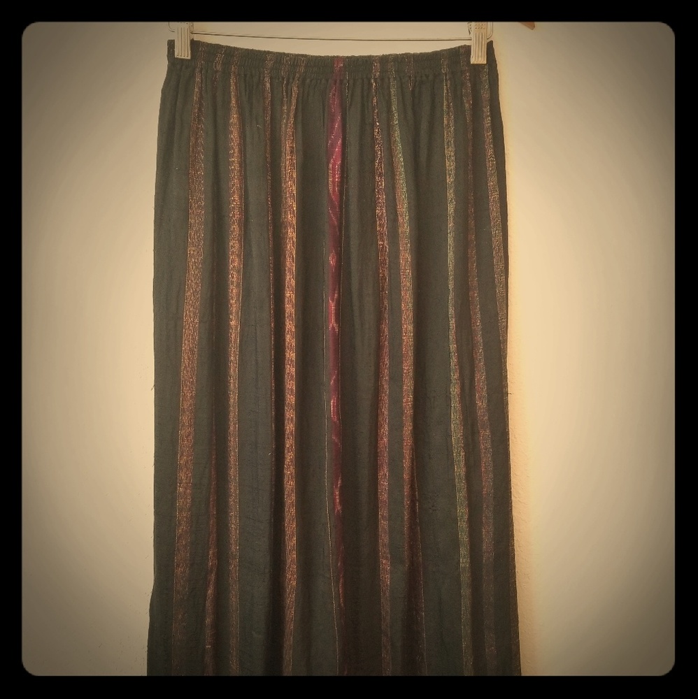 Long Striped Skirt